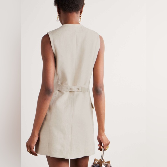 FAITHFULL Jane linen mini dress size US 4 - Picture 3 of 8